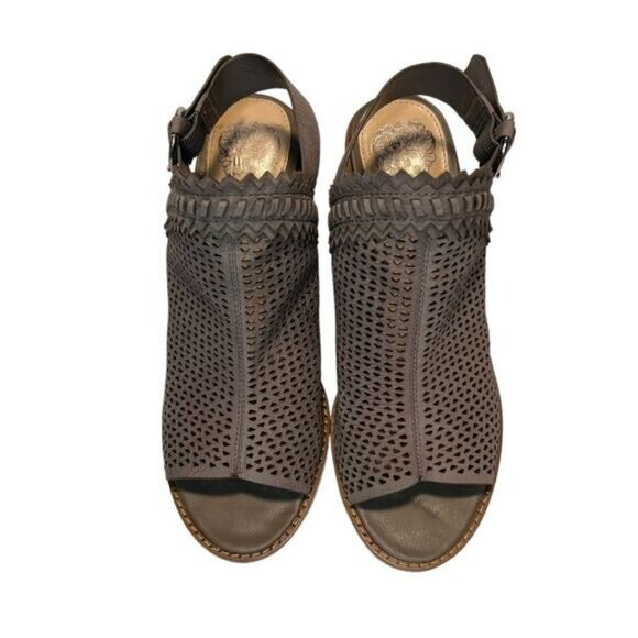 Vince Camuto Tricinda Heeled Sandal Size 7.5, Gray Taupe Slingback - Picture 4 of 16